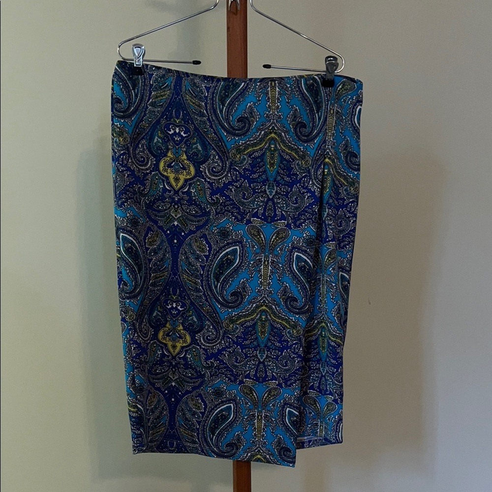 Jules & Leopold Vibrant Blue Paisley Skirt
